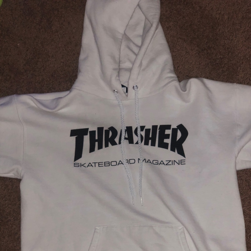 White thrasher hoodie